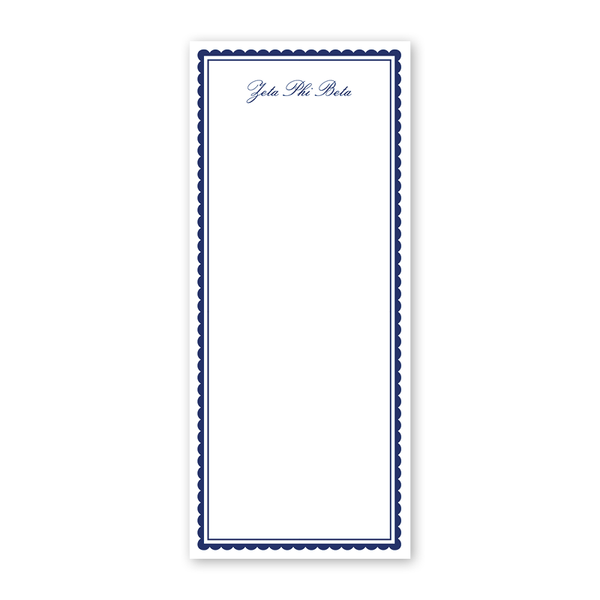 Zeta Phi Beta Vintage Poodles Scallop Greek Skinny Notepad