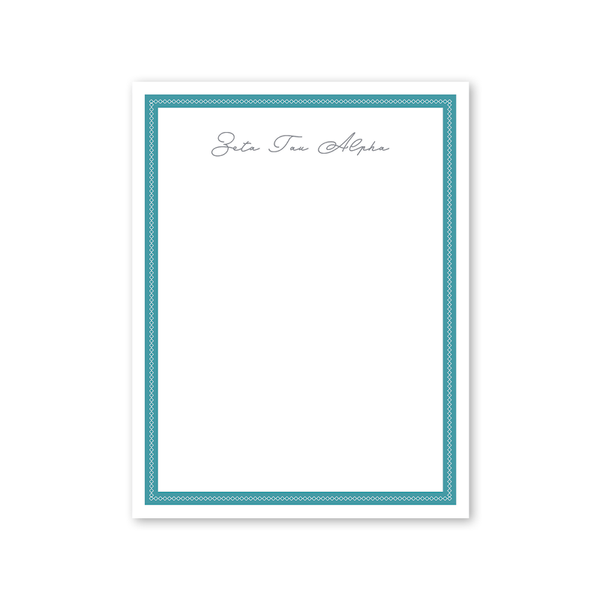 Zeta Tau Alpha Signature Charming Greek Notepad