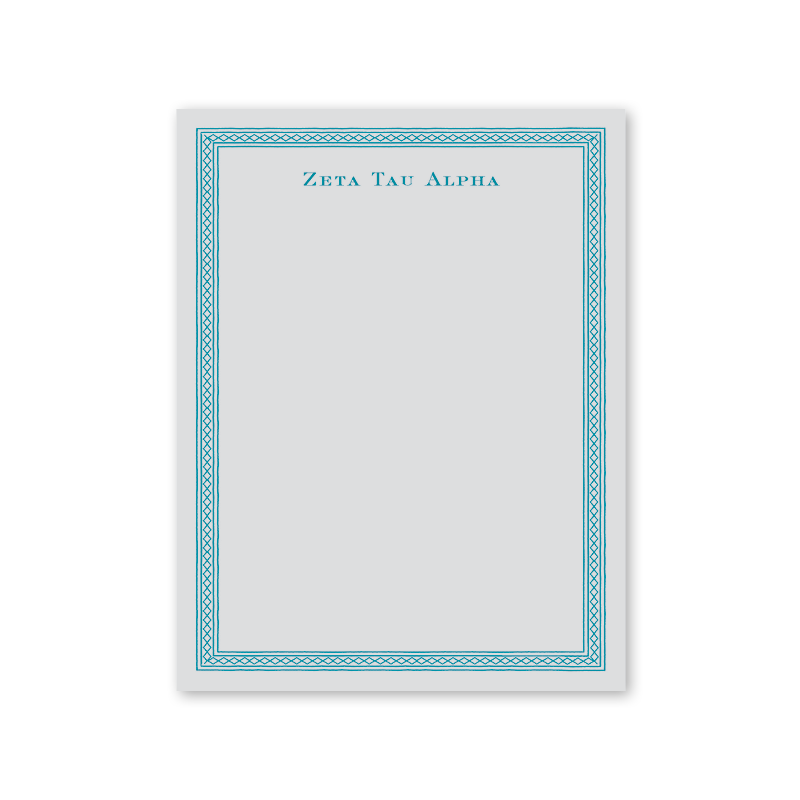 Zeta Tau Alpha Dolly Blooms Greek Notepad