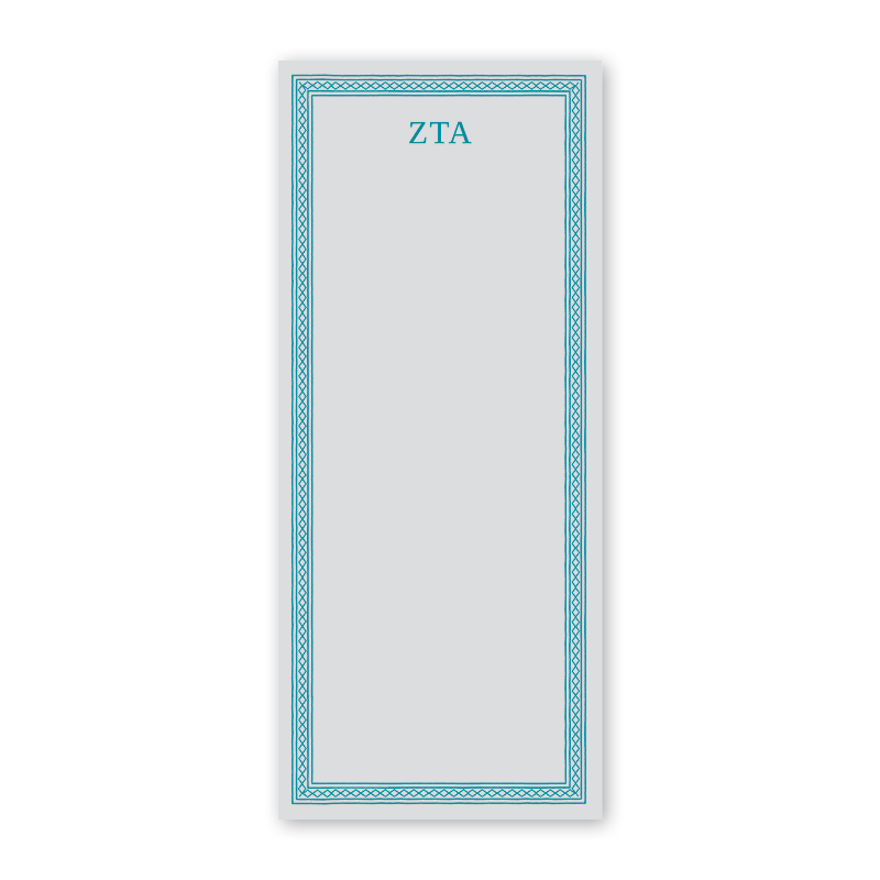 Zeta Tau Alpha Dolly Blooms Greek Skinny Notepad