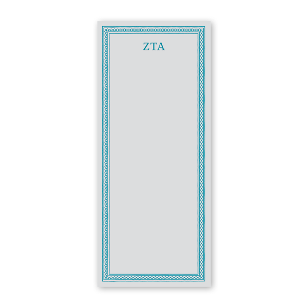 Zeta Tau Alpha Dolly Blooms Greek Skinny Notepad