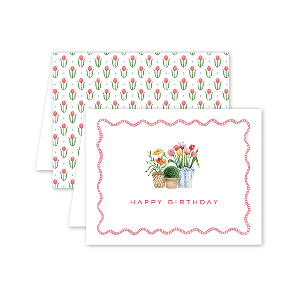 Flower Cart Tulips Birthday
