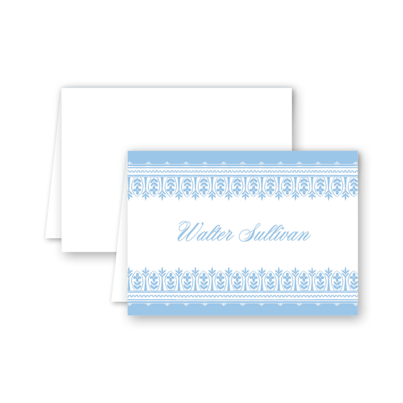 Neoclassic Blue Place Cards