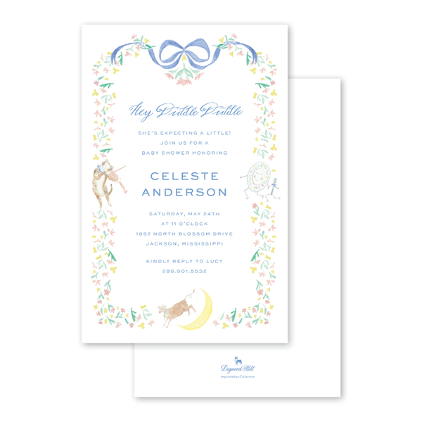 Hey Diddle Diddle Imprintable Invitation