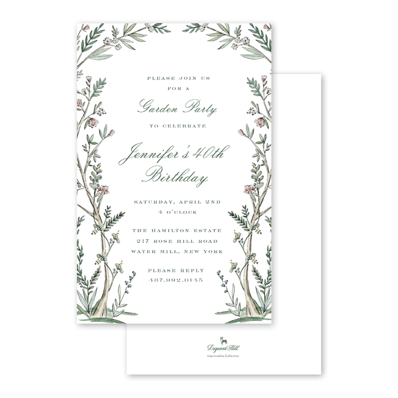 Blush Blossom Imprintable Invitation