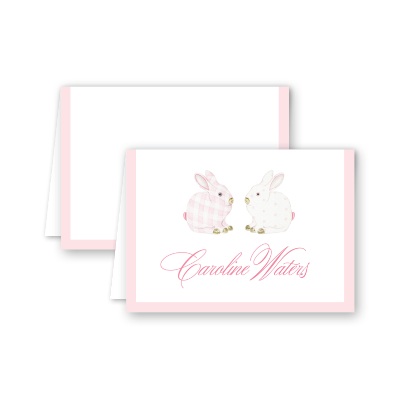 Porcelain Bunnies Pink Place Cards