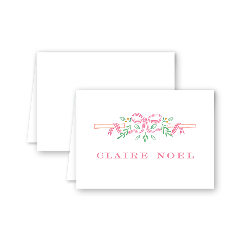 Bamboo Bloom Coral Place Cards