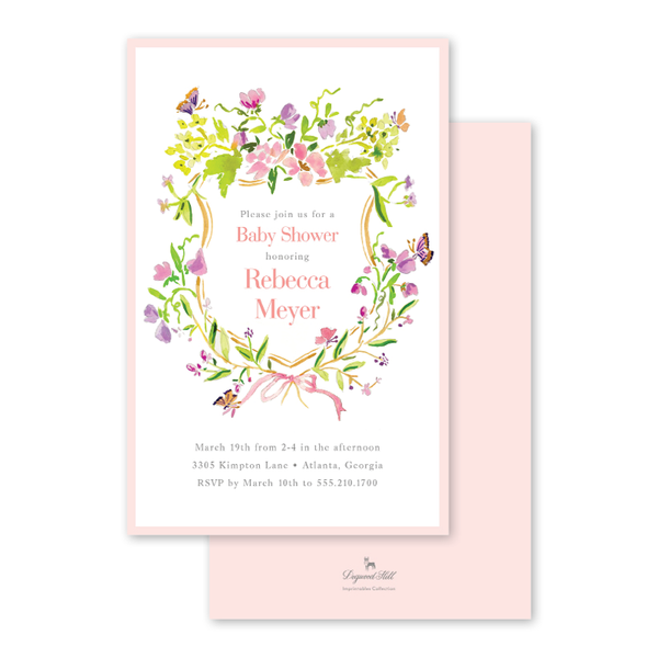 Butterfly Crest Imprintable Invitation