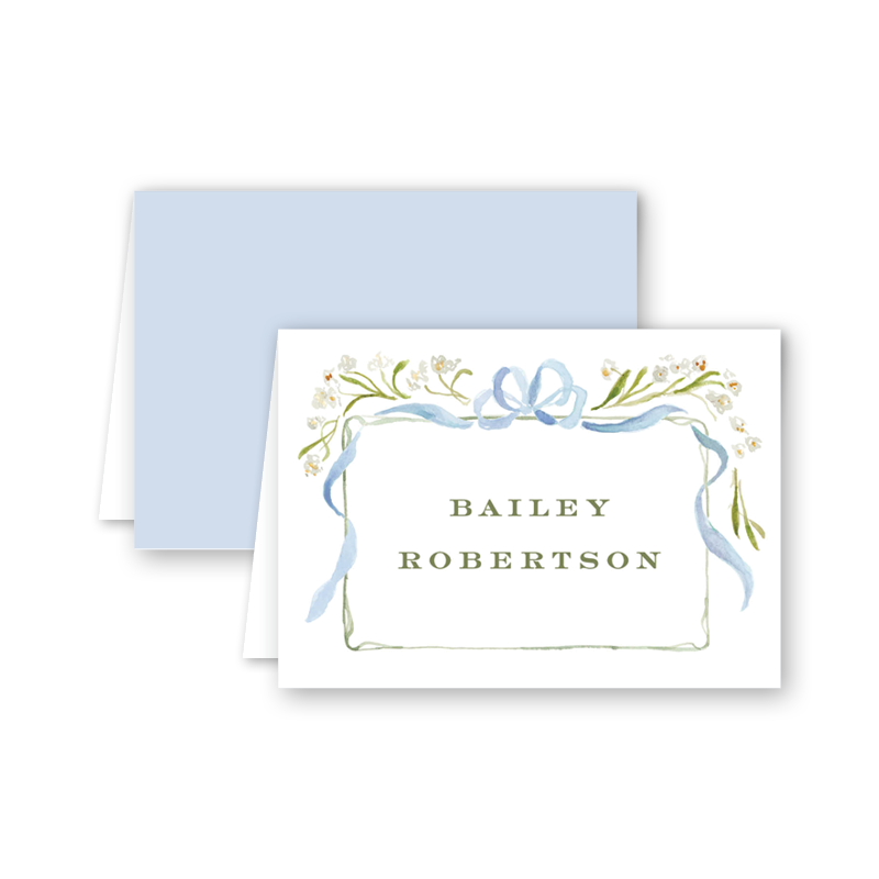 Nouveau Paperwhites Blue Place Cards