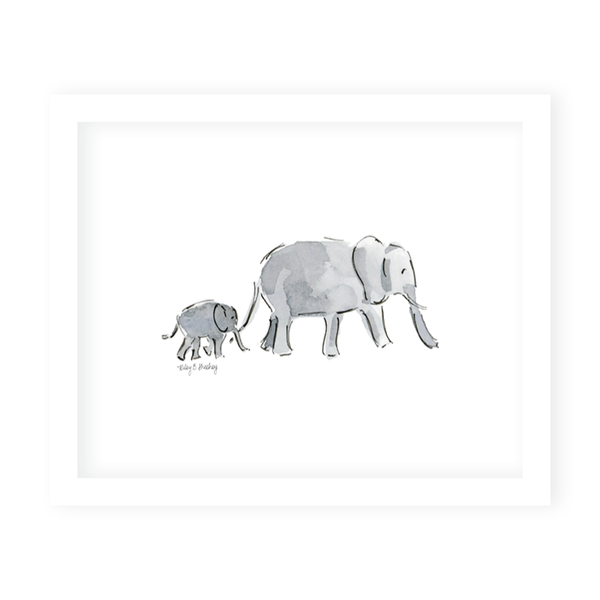 Zoo in the City Elephants Art Print
