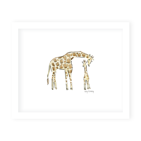Zoo in the City Giraffes Art Print