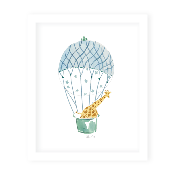 Balloon Festival Giraffe Art Print