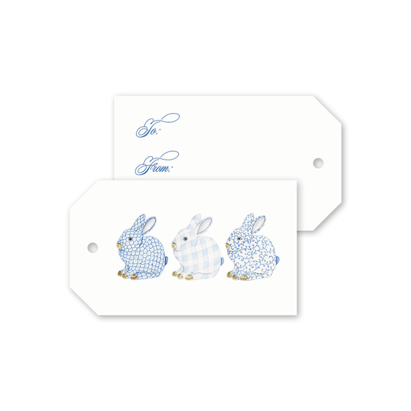 Porcelain Bunnies Gift Tags