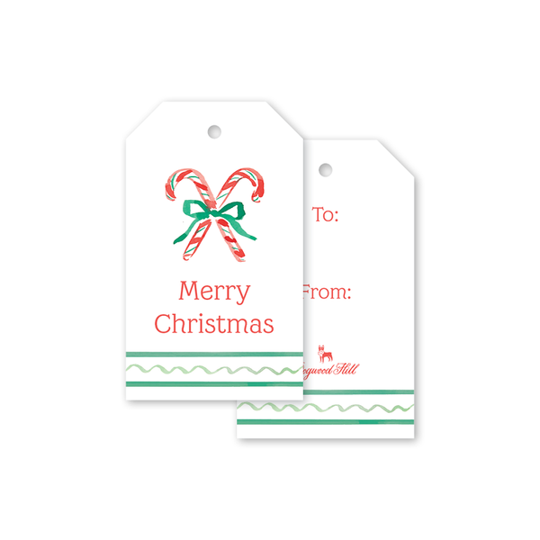 Christmas Candy Canes Gift Tags
