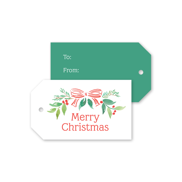 Christmas Holly Berries Gift Tags