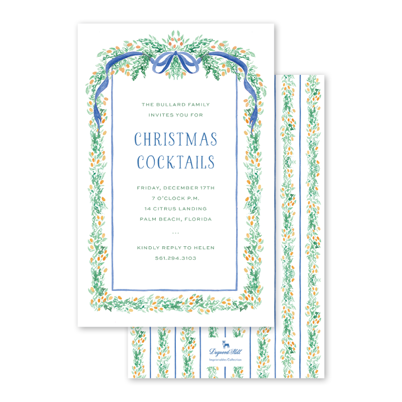 Orangerie Blue Invitation