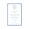 Blue Diamond Crest Imprintable Invitation