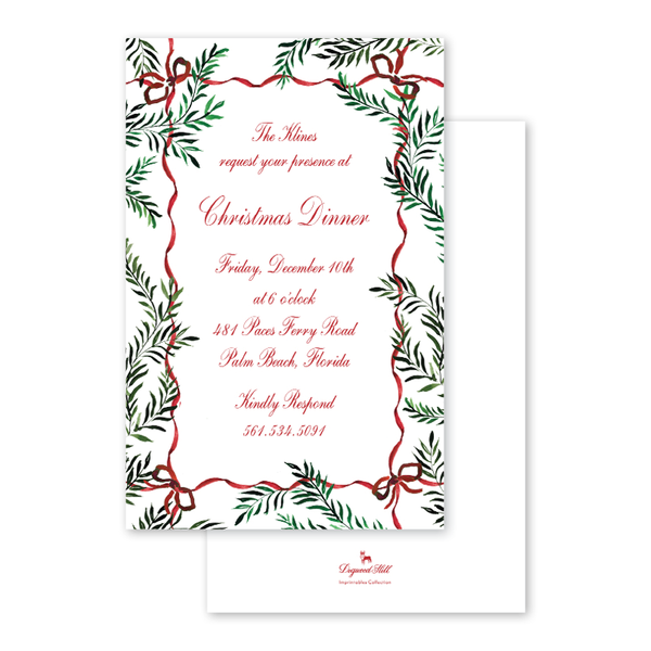 Ribbon and Branches Invitation