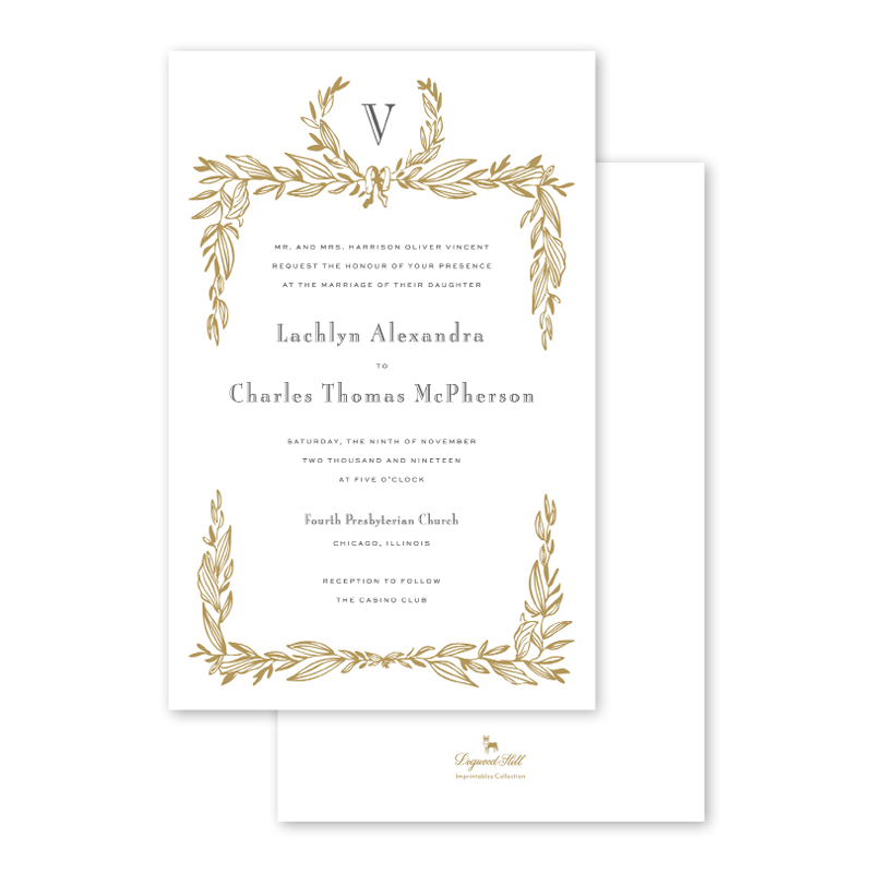Gild Wedding Imprintable Invitation