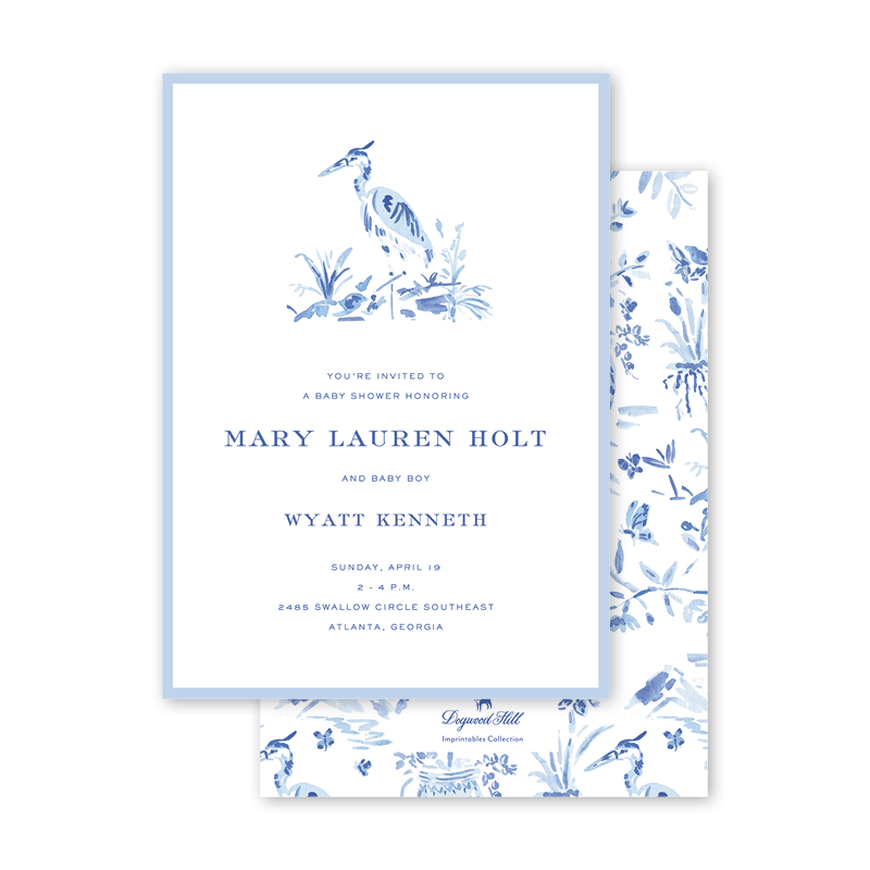 Heron Imprintable Invitation