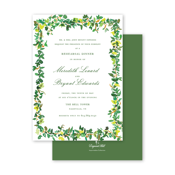 English Ivy Imprintable Invitation
