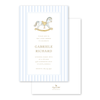 Petit Jouet Cheval Bleu Imprintable Invitation