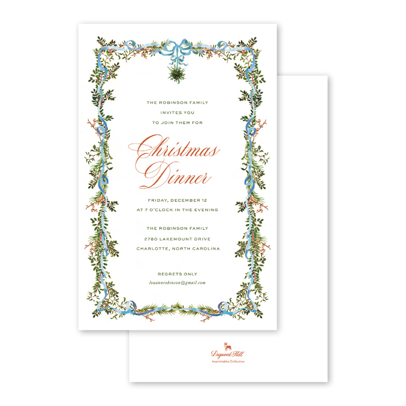 Highbury Garland Imprintable Invitation