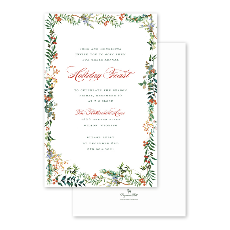 Antler Border Imprintable Invitation
