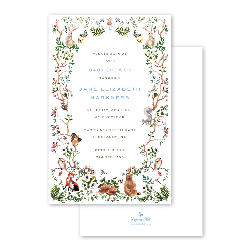 Woodland Imprintable Invitation