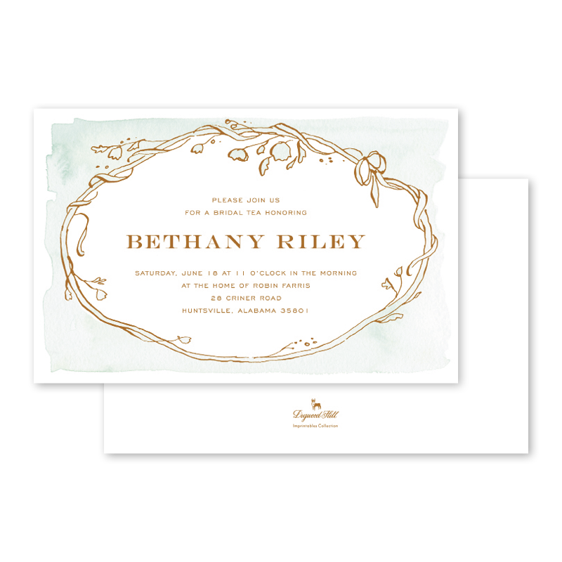 Copper Wreath Imprintable Invitation