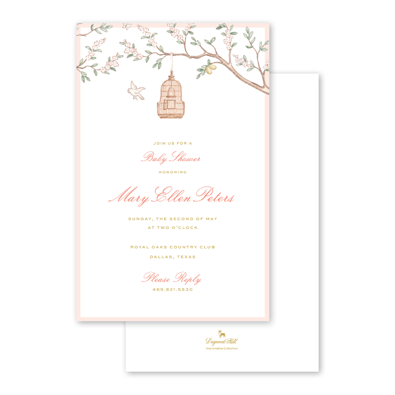 Chinoiserie Garden Imprintable Invitation