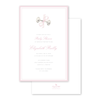 Rattle and Bow Pink Imprintable Invitation