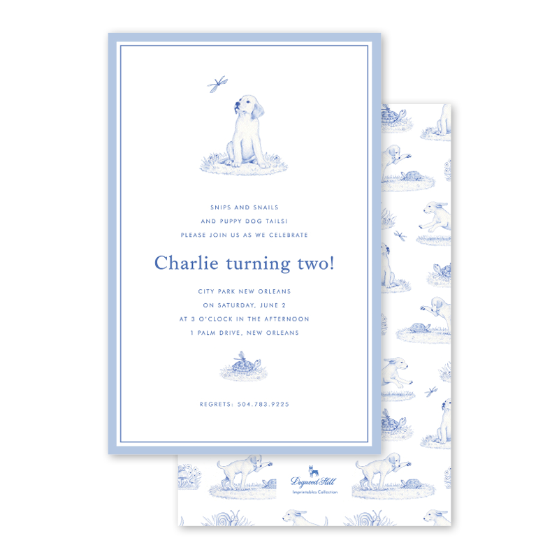 Snips and Snails Imprintable Invitation