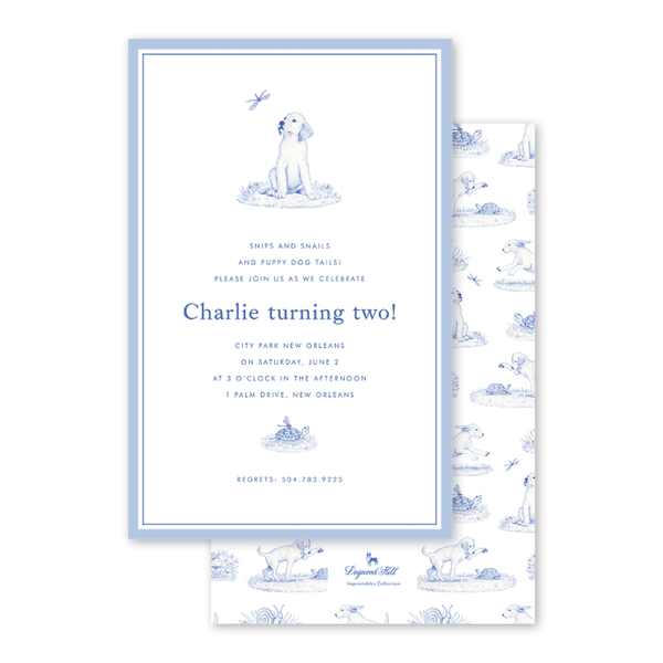 Snips and Snails Imprintable Invitation