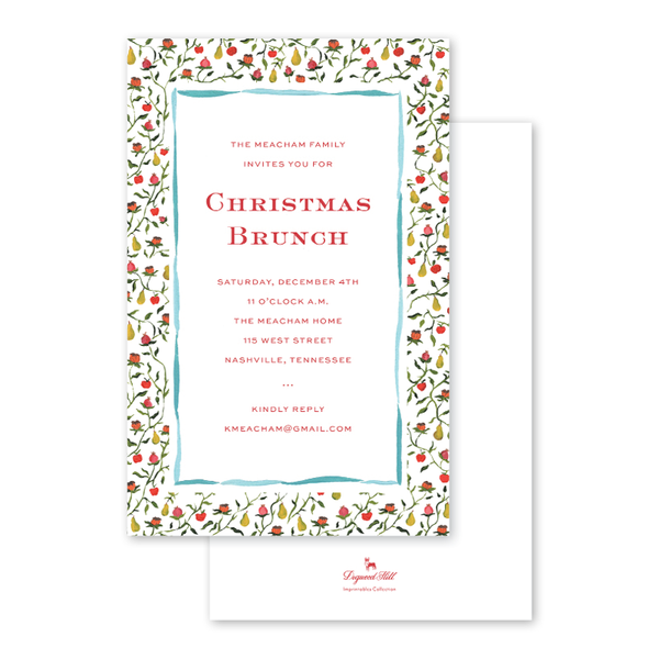 Pomegranate Place Border Invitation