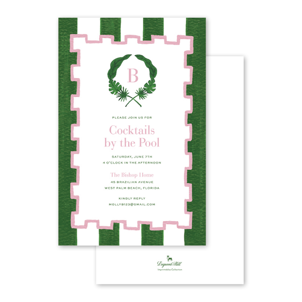 Rattan Palm Imprintable Invitation