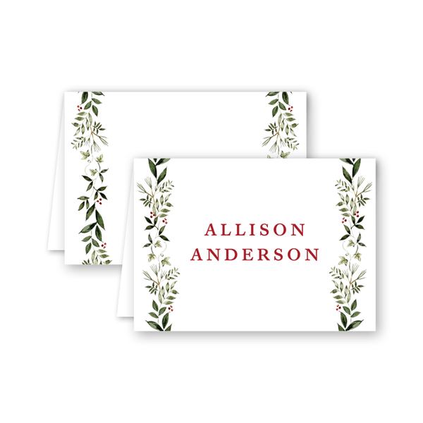 Berry Leaves Place Cards